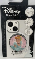 SPINPOP Disney Princess Pretty Cinderella PHONE GRIP Round Stand Spins NEW