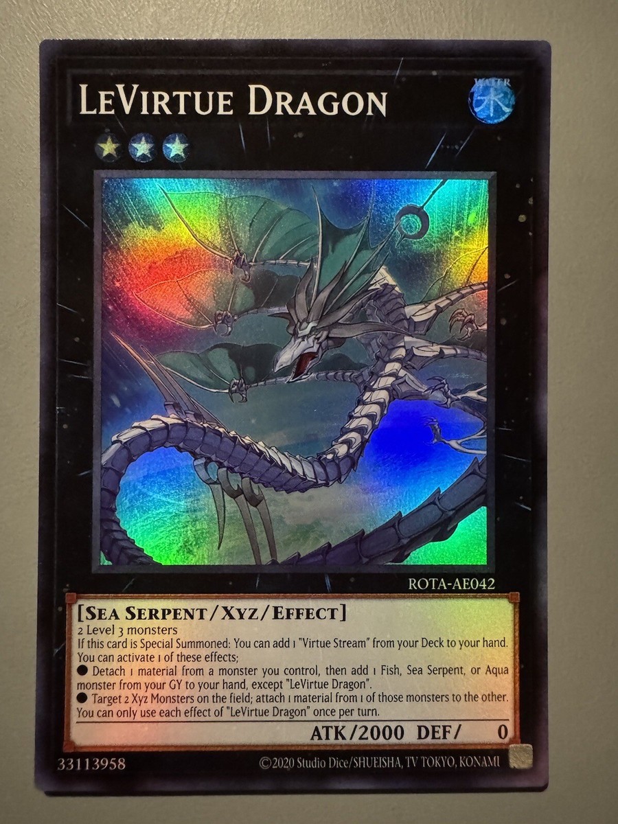 YUGIOH LEVIRTUE DRAGON (XYZ) ASIA ENGLISH EDITION ROTA-AE042 SUPER RARE |  eBay