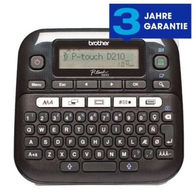 Brother PTD210ZG1 P-Touch D210 Beschriftungsmaschine NEU