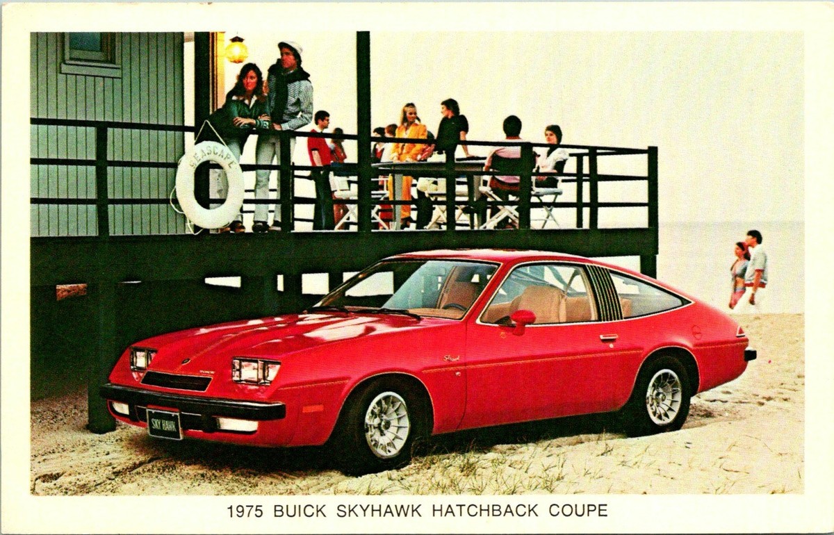 1975 Buick Skyhawk Hatchback Coupe Red Postcard Unused (22449) | eBay