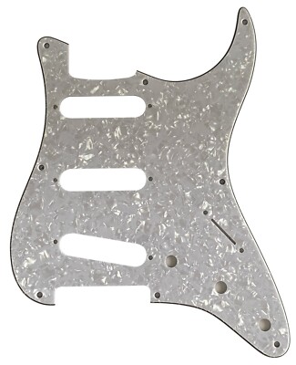 Pickguard For Fender US 57' 8 Sctew Stratocaster Strat Guitar 4-Ply-WHITE PEARL