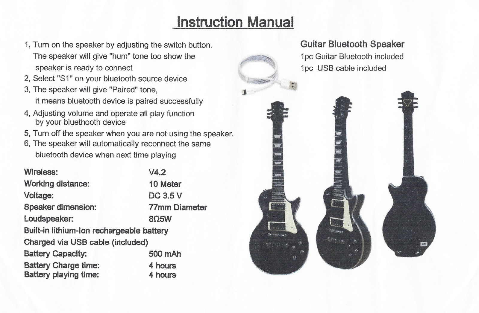 Altoparlante Bluetooth chitarra Sunburst stile Gibson foto 5