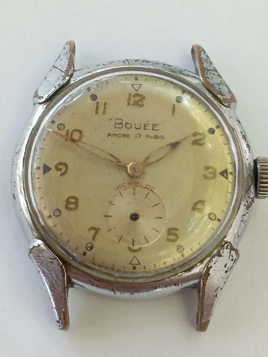 VINTAGE SWISS WWII MILITARY BOUEE ANCRE cal. Cupillard 233 from