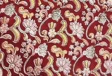 Indian Hand Block Print Cotton Fabric by the Yard, Sewing, Dressmaking, Handmade