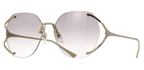 Gucci Women's Gold & Pink / Light Gray Gradient Sunglasses - Afbeelding 1 van 4