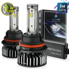 Syneticusa 9007 Csp Led Headlight Bulbs Kit 6000k White High Low Beam Light Bulb