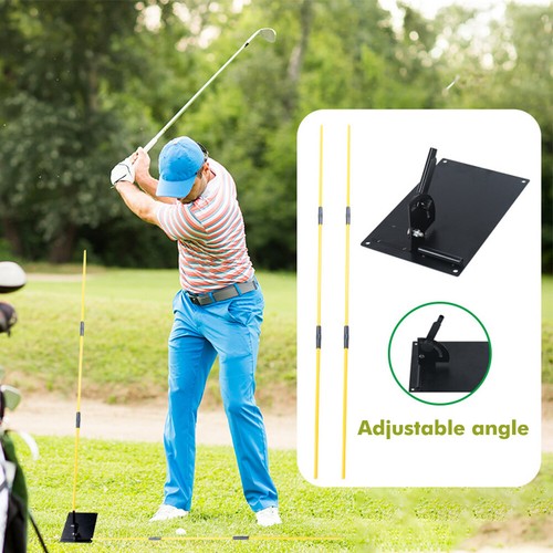 Golf Alignment Stick's Plate Training Swing Practice Aid Stick Holder Trainer UK - Picture 6 of 8