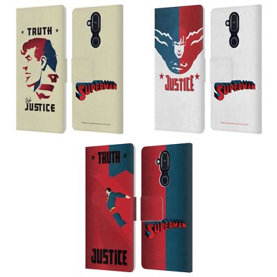 OFFICIAL SUPERMAN DC COMICS CHARACTER ART LEATHER BOOK CASE FOR NOKIA PHONES