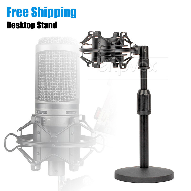 Microphone Stand + Spider Shock Mount For Audio Technica AT2020 AT2035 AT4040-image