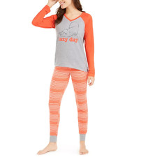 Jenni Womens Knit Pajamas Sleep Mask 3pc Set Size Medium