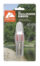 Ozark Trail Tick & Splinter Tweezers w/LED Light Hunting Hiking Camping Fishing
