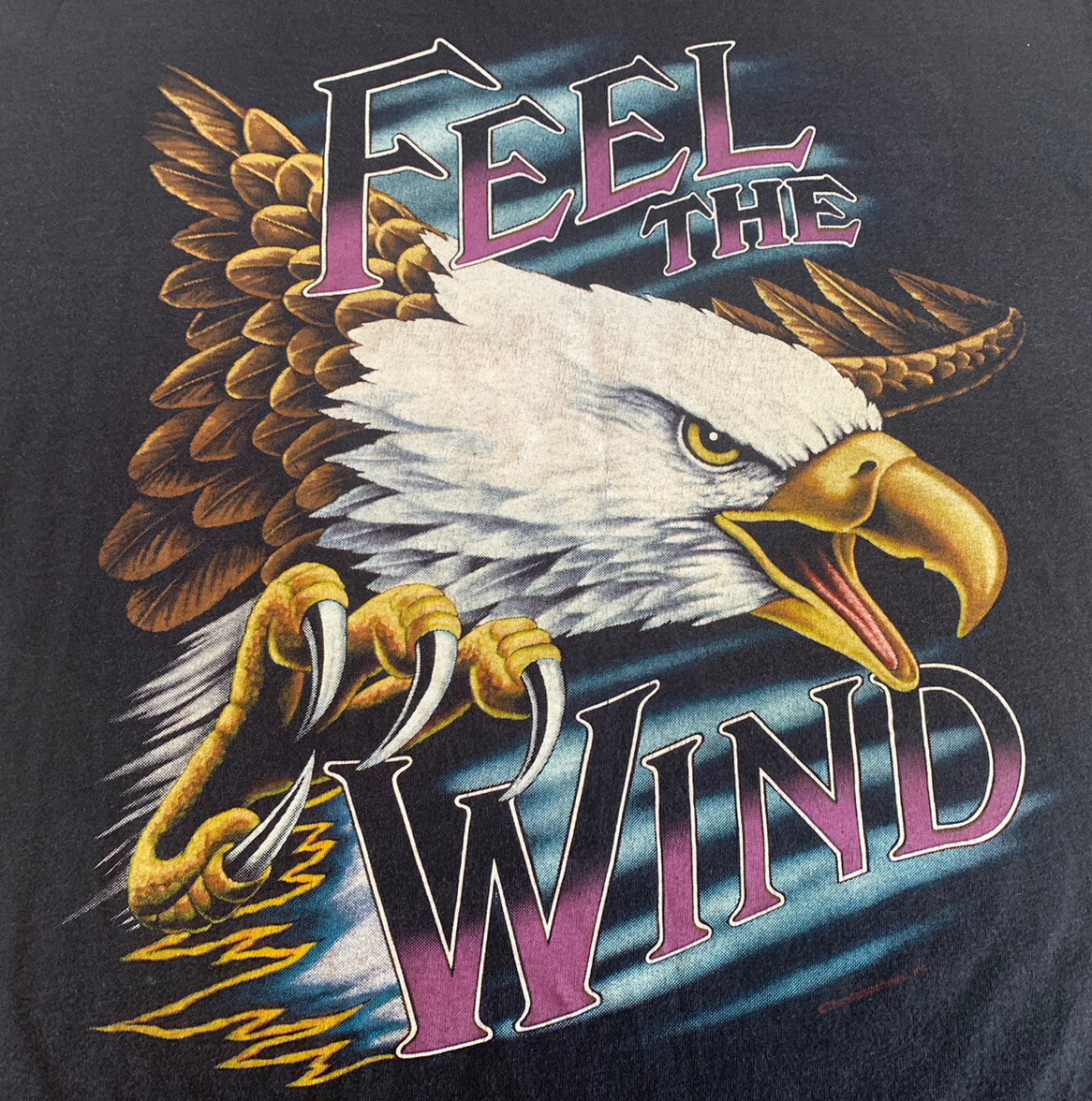 Vintage “Feel the Wind” Eagle T-Shirt 90 