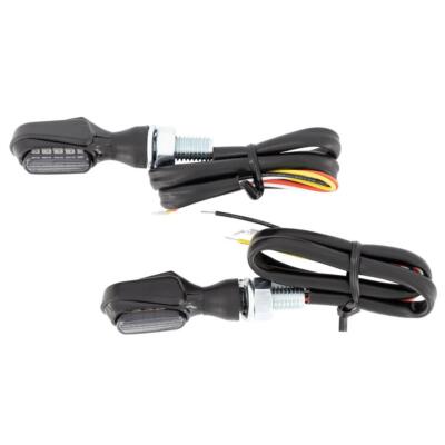 Highway Hawk LED Blinker-, Rück- und Bremslichtset  ''Heat'' schwarz mit E-Mark M8