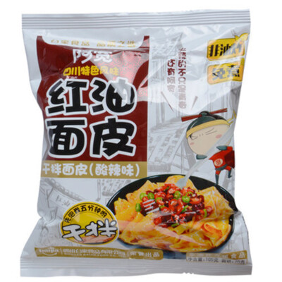 Baijia A-Kuang Sichuan breite Nudeln saurer und scharfer Geschmack (16er Pack) 紅油面皮 酸辣味