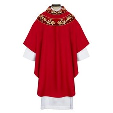 Red Chasubles, Torino Collection Chasuble and Stole, Priest's Chasuble Vestment