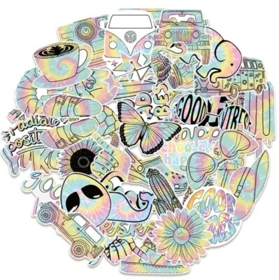 Stickerbomb 50x Set Surfer Aloha Hippie Aufkleber Sticker Laptop Koffer  Auto