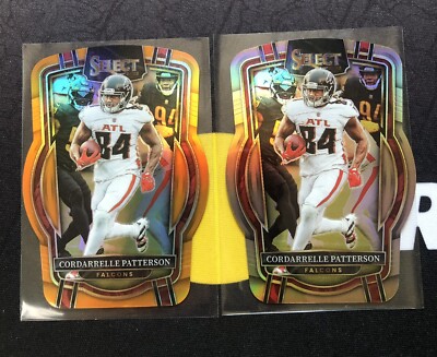 Two 2022 Select COPPER & Orange Die-Cut PRIZM /99 & /199 Cordarrelle Patterson