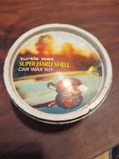 Vintage Turtle Wax Car Wax Kit Over Half Full With Pad