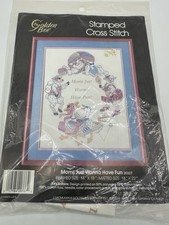 New Golden Bee Stamped Cross Stitch - Moms Just Wanna Have Fun 14x18 NEW 