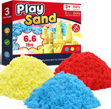 6.6lbs Play Sand,Mixed Packaging of 3-Color Sensory Sand,Suitable for Children t