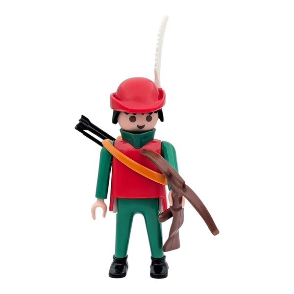Playmobil figura cazador rojo/verde vintage ballasta bosque castillo