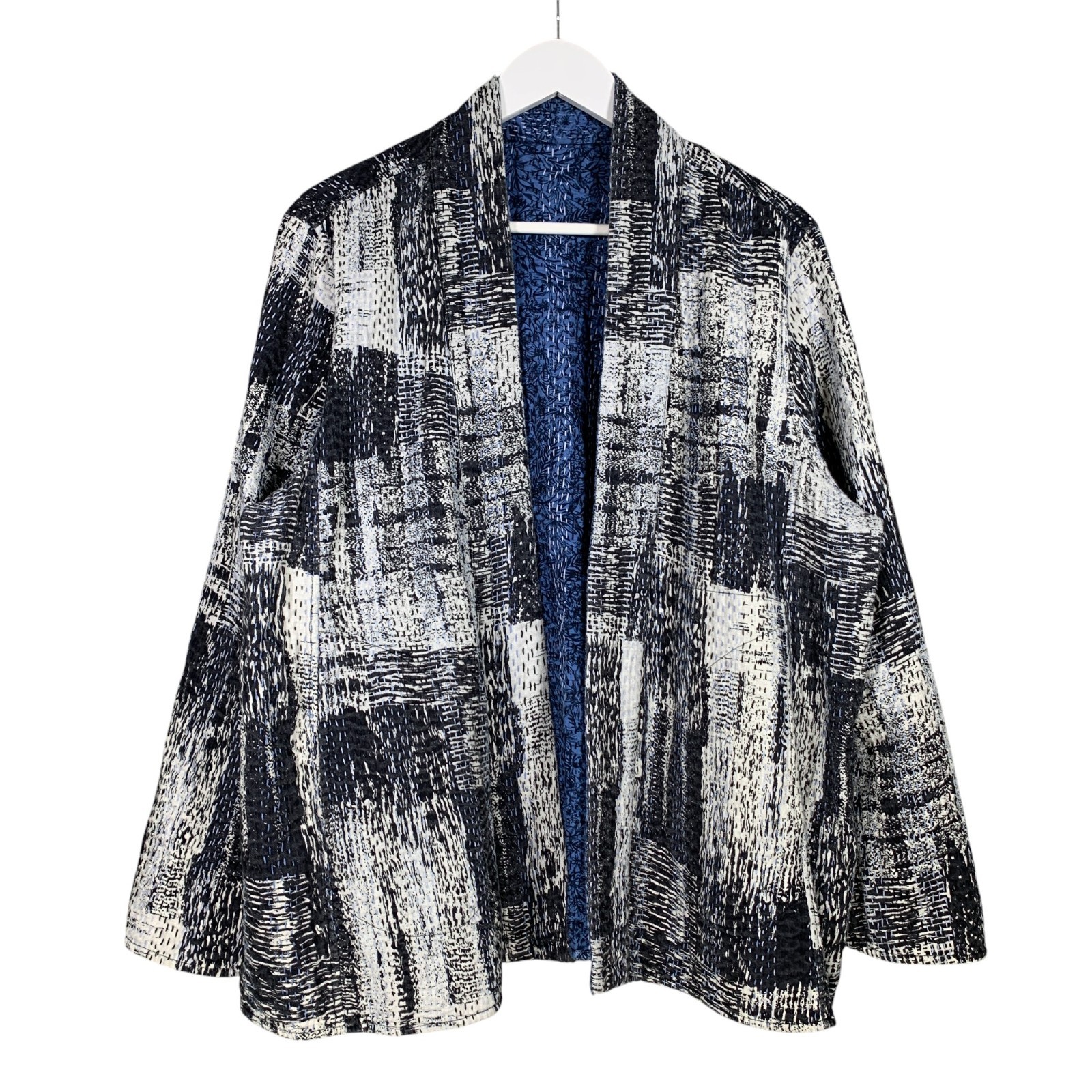 Sahara Reversible Patchwork Jacket Size UK20 Blue… - image 1