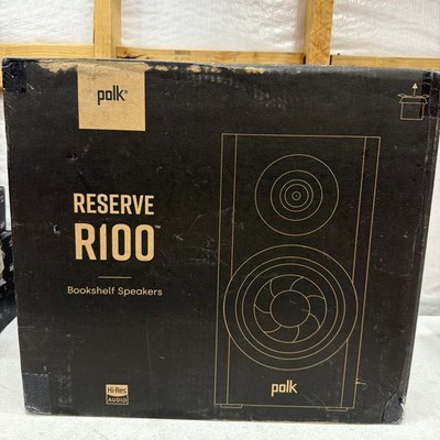 Polk Reserve R100 Small Bookshelf Speaker, Hi-Res, Wall Mountable, Black