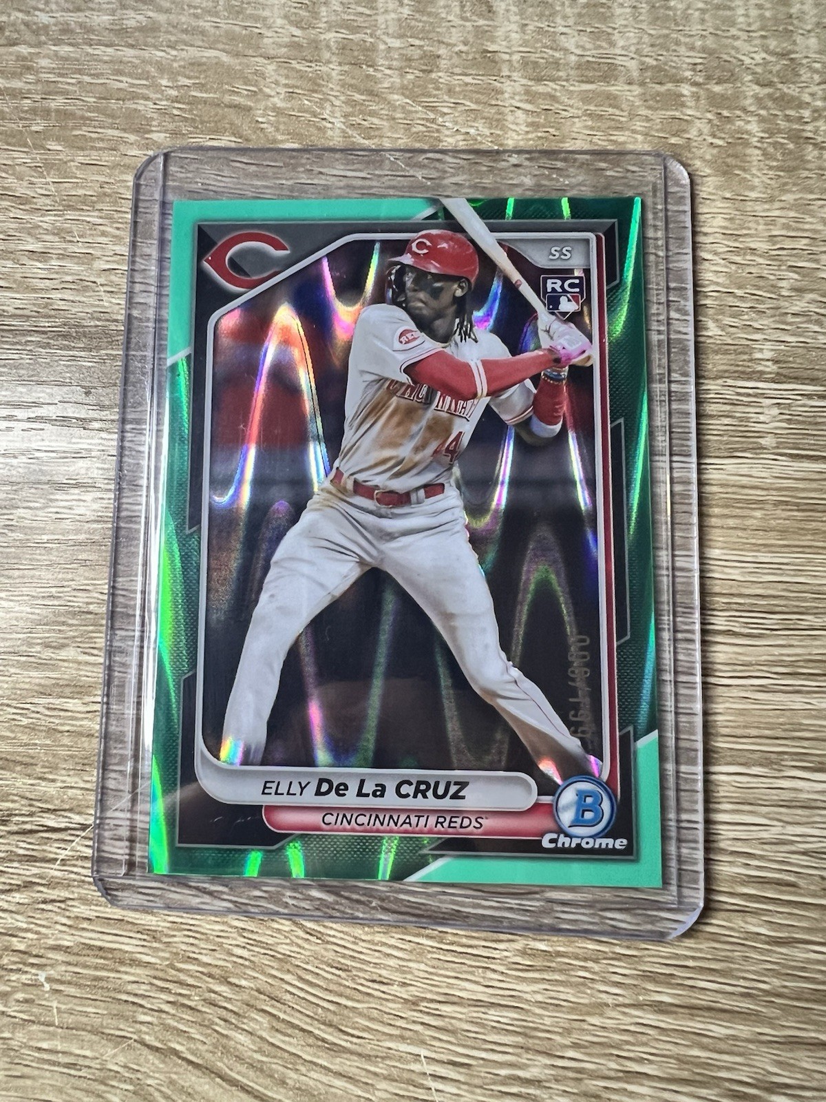 2024 Bowman Chrome - Elly De La Cruz #42 Aqua Raywave Refractor /199 (RC)