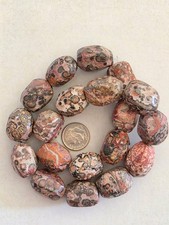 Leopard Skin Jasper Fauceted Beads Aprox. 20x15 MM 19 PC D7