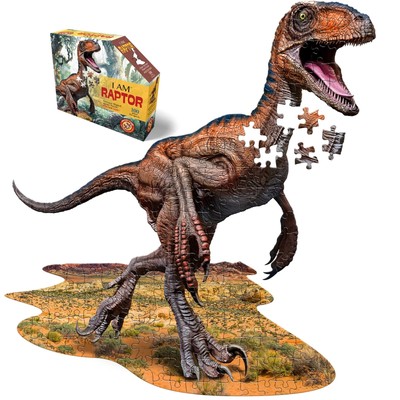 MADD 884016 Shape Junior Contour Puzzle Velociraptor 100 Pieces