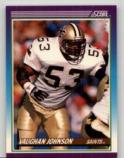 1990 Score Vaughan Johnson #196 New Orleans Saints