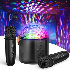 Karaoke Machine with Disco LED Lights for Adults , Portable Bluetooth Speaker...