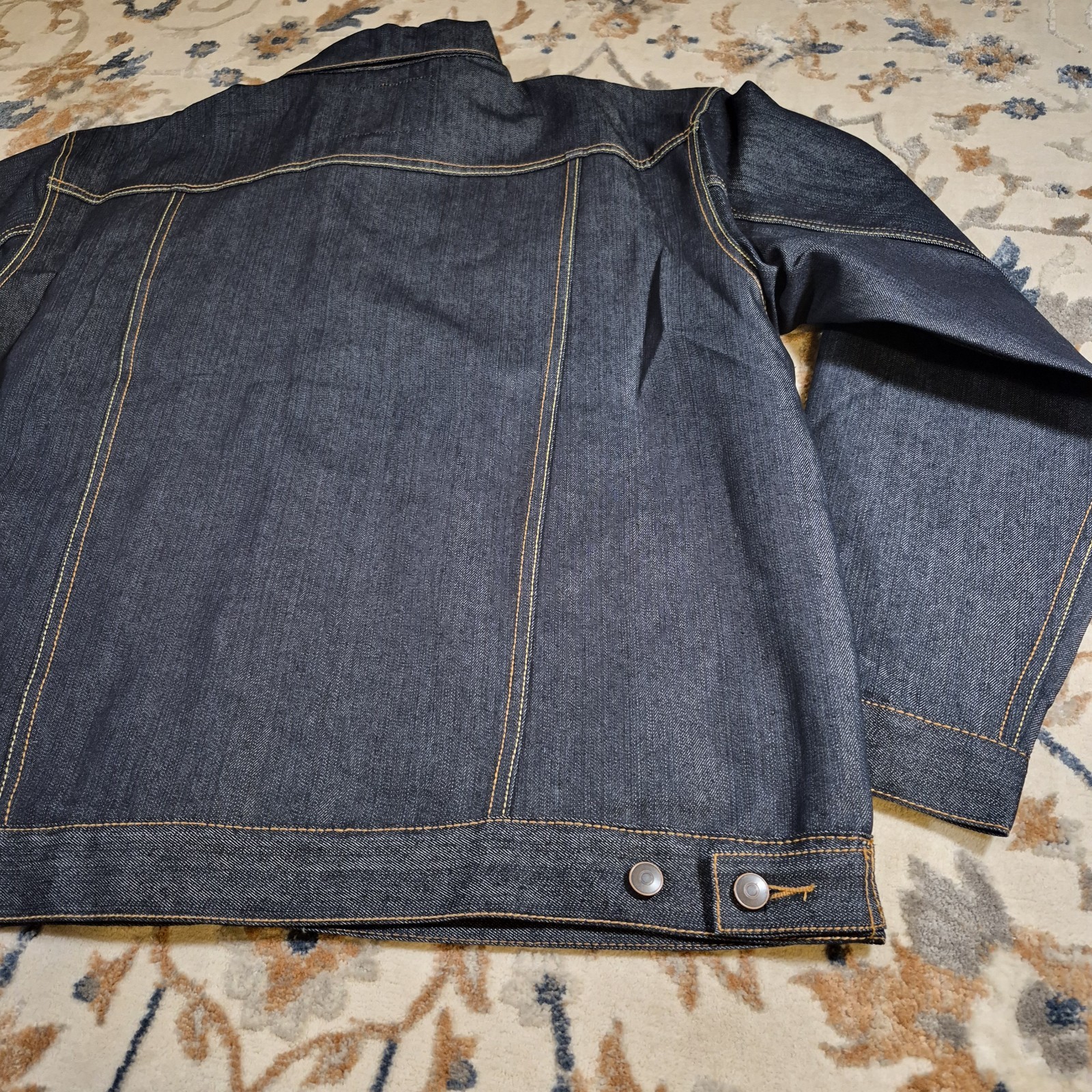 Y2K PA Raw Indigo Classic Denim Jacket Men's 2X-Large Dark Wash Hip Hop Trucker