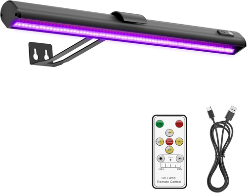 Lumière Noire pour Tapisserie Blacklight,15'' Rechargeable Blacklight Photo Light W - Photo 12/12