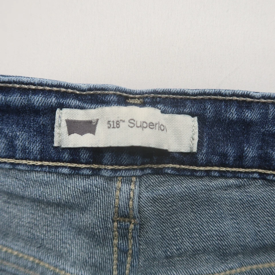 Levi's Womens 518 Superlow Jeans Size 7 Dark Wash Bootcut Low Rise - Image 4 of 4