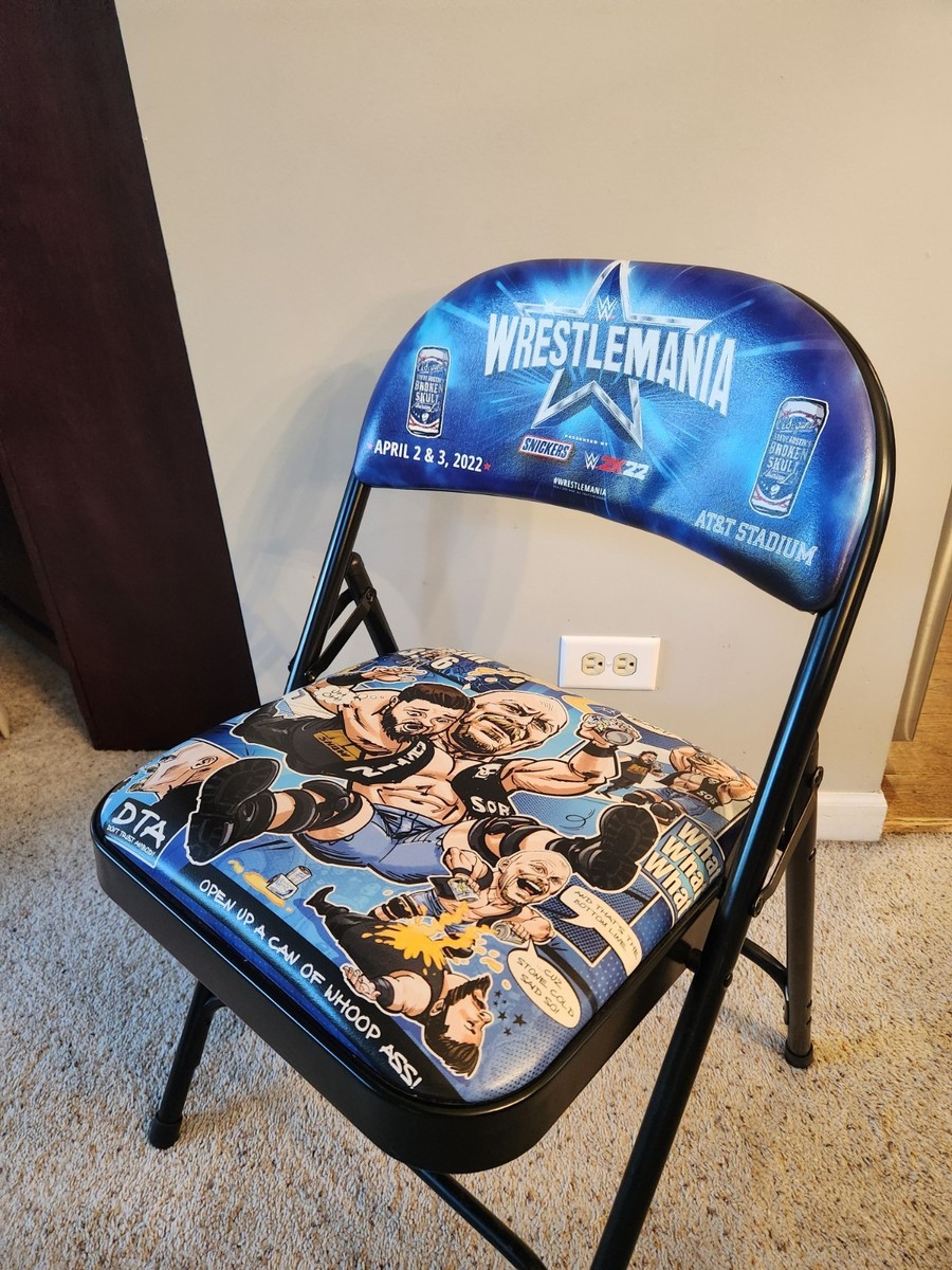 WWE WrestleMania 38 Ringside Chair Steve Austin vs Kevin Owens