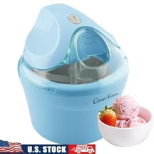 Electric Ice Cream Maker Sorbet Gelato Frozen Yogurt Dessert Machine Compact New