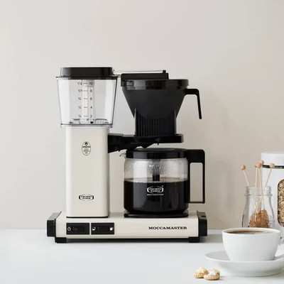  Moccamaster 53933 KBGV Select 10-Cup Coffee Maker, Off-White, 40 Ounce, 1.25L
