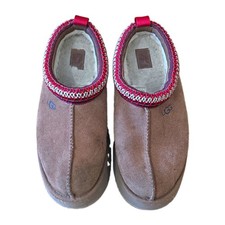 UGG Tazz I Slippers Shoes Suede Platform Slip-On Lined Brown US 8 EU 39
