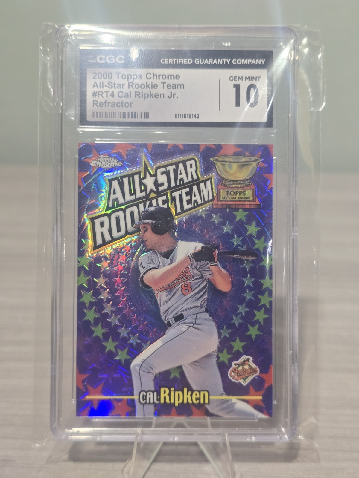 Topps 2000 Cal Ripken RT4 All Star Rookie Team Refractor Baltimore Orioles