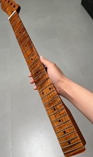 AAAA Stainless steel 22fret Roasted flame Maple Electric Guitar Neck Satin