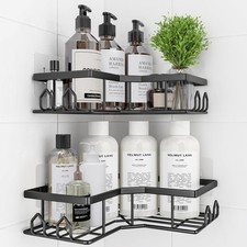 Adhesive Shower Caddy, 2 Pack Corner Bath Organizer, Rustproof Stainless Stee...
