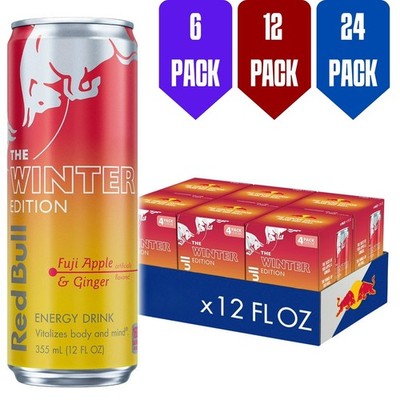 Red Bull Winter Edition: Fuji Apple-Ginger flavor 12 Fl Oz 6/12/24 Cans