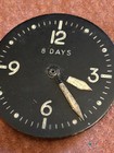 VINTAGE MILITARY AIRCRAFT 8-DAY CLOCK DIAL W/ HANDS WWII ERA ESTATE-FREE SHIP — photo 5