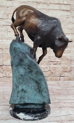 Hot Cast Genuine Bronze Marius Bison Water Buffalo Limited Edition Sculpture Art