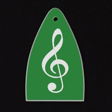 GUITAR TRUSS ROD COVER Engraved Etch Paul Reed Smith PRS USA - TREBLE CLEF GREEN