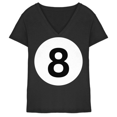 Eight-Ball  - Damen V-Neck T-Shirt | Billiard Shameless Lip Gallagher 8-Ball Poo