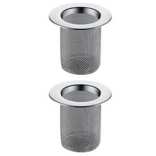 2 PCS Stainless Steel Screen Filter Basin Drain Mesh Sink Strainer