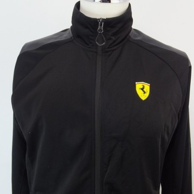 Puma Ferrari Mens Full Zip Track Jacket Size M Black Full Zip Warm up