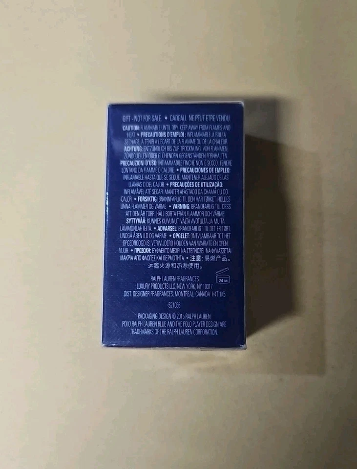 Ralph Lauren Polo Blue 0.5 oz / 15 ml Eau De Parfum Miniature - Image 2 of 2